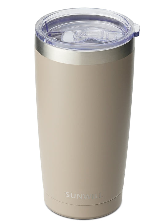 20oz Travel Tumbler With Sliding Lid - Powder Coated Taupe