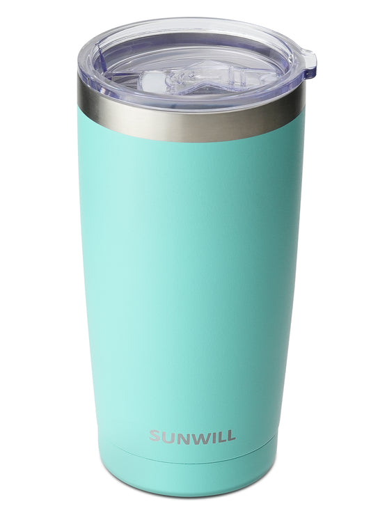 20oz Travel Tumbler With Sliding Lid - Teal Powder Coated