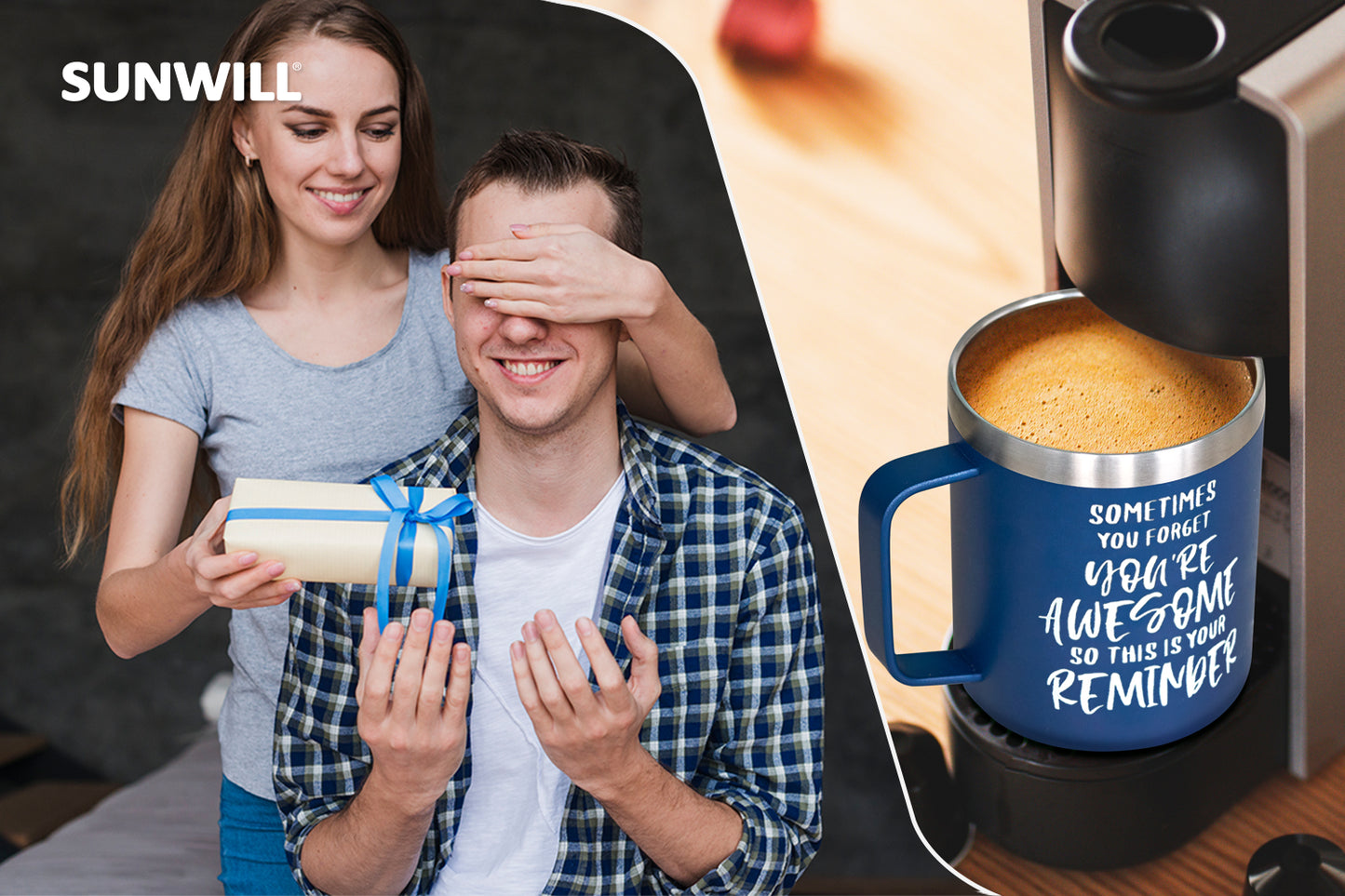 Sometimes You forget You're Awesome -14oz Navy Mug