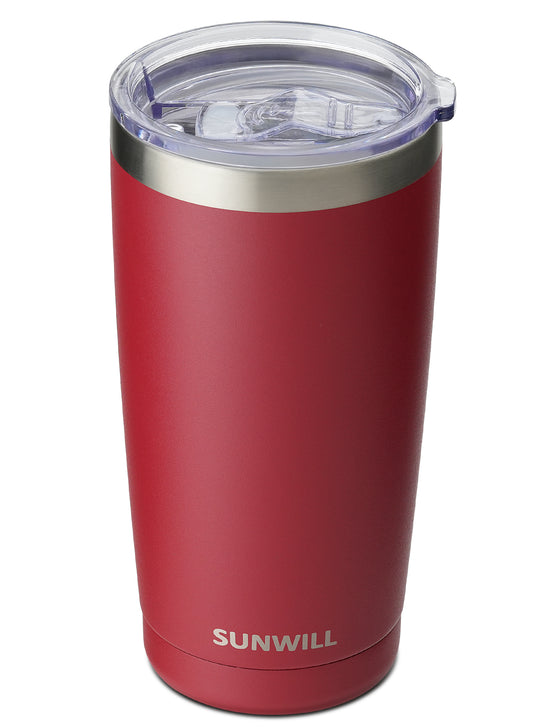 20oz Travel Tumbler With Sliding Lid - Wine Powder Coated