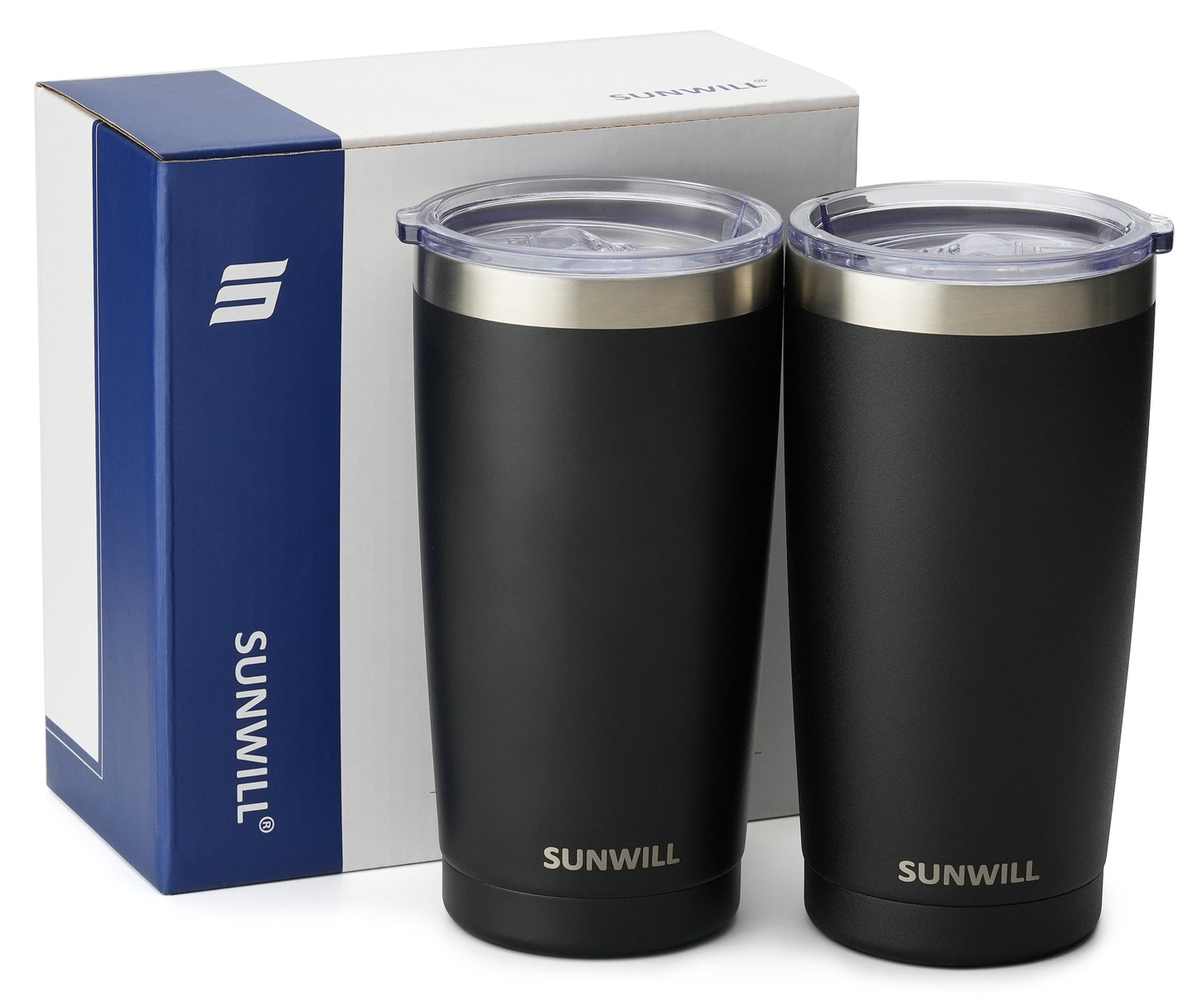 20oz Travel Tumbler With Sliding Lid - Powder Coated Black
