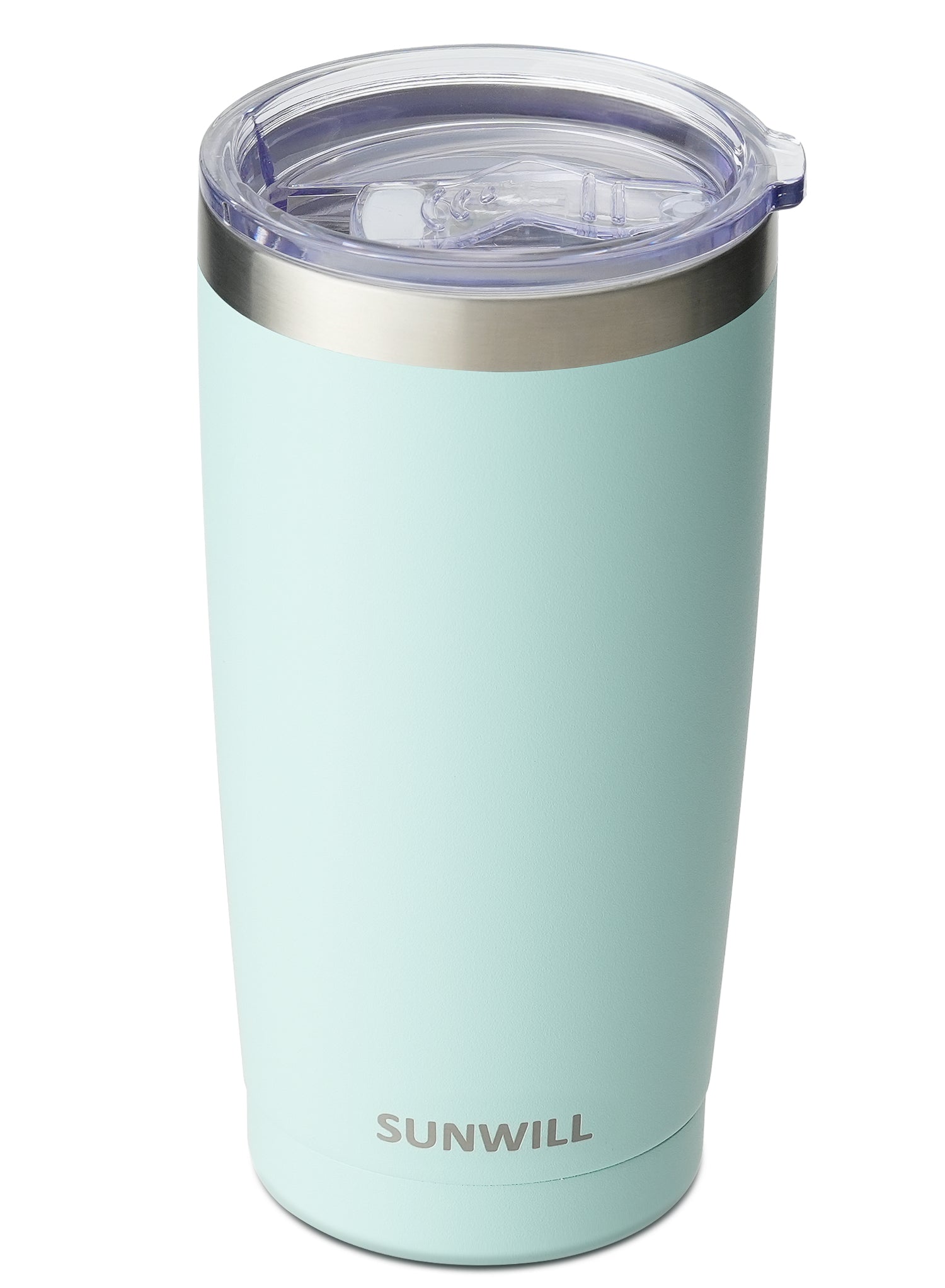 SUNWILL Coffee Travel Mug with Handle, Stainless Steel Insulated Cup Tumbler, 22oz, Powder Coated Mint, Size: 22 oz, White
