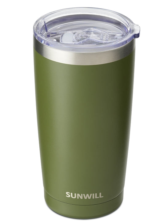 20oz Travel Tumbler With Sliding Lid - Powder Coated Olive
