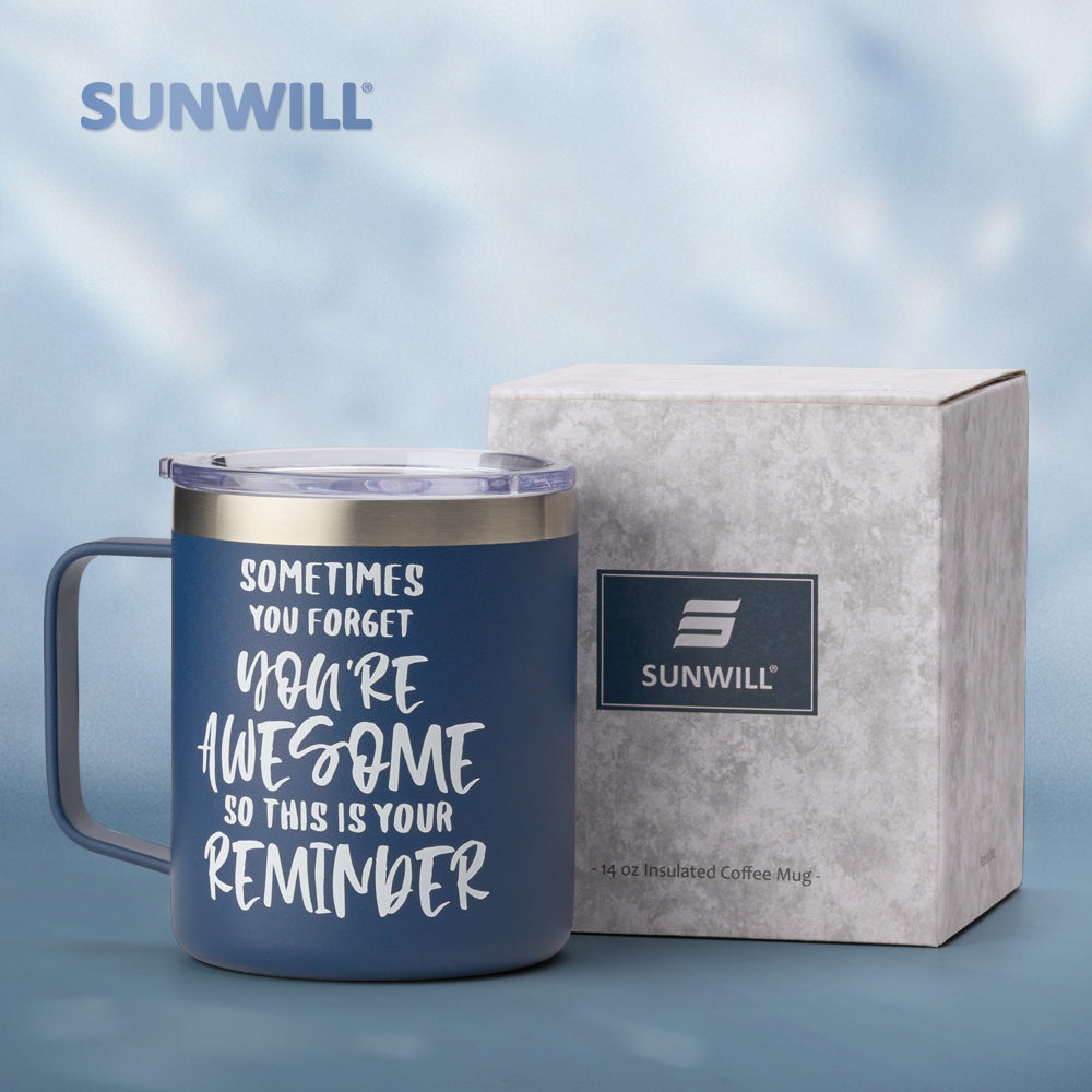 Sometimes You forget You're Awesome -14oz Navy Mug