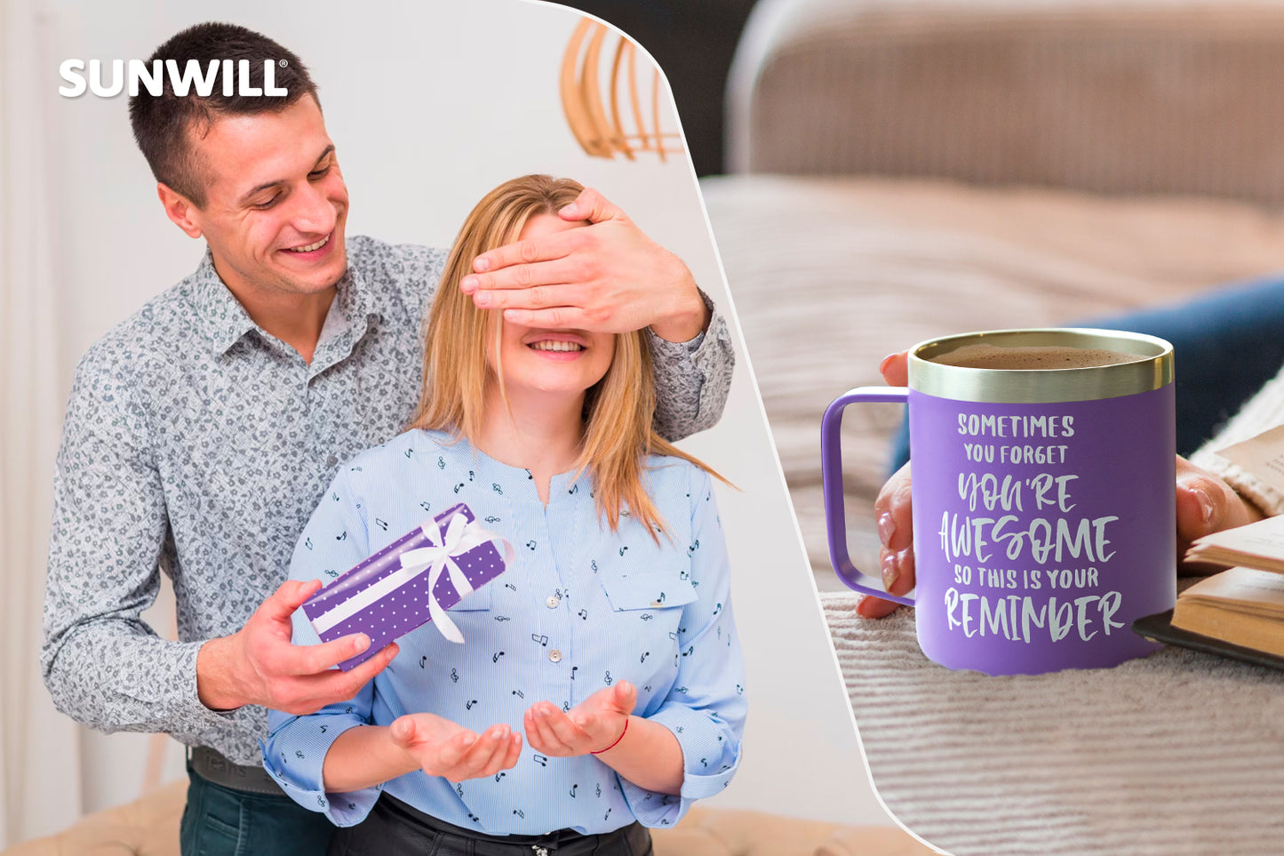 Sometimes You forget You're Awesome -14oz Purple Mug
