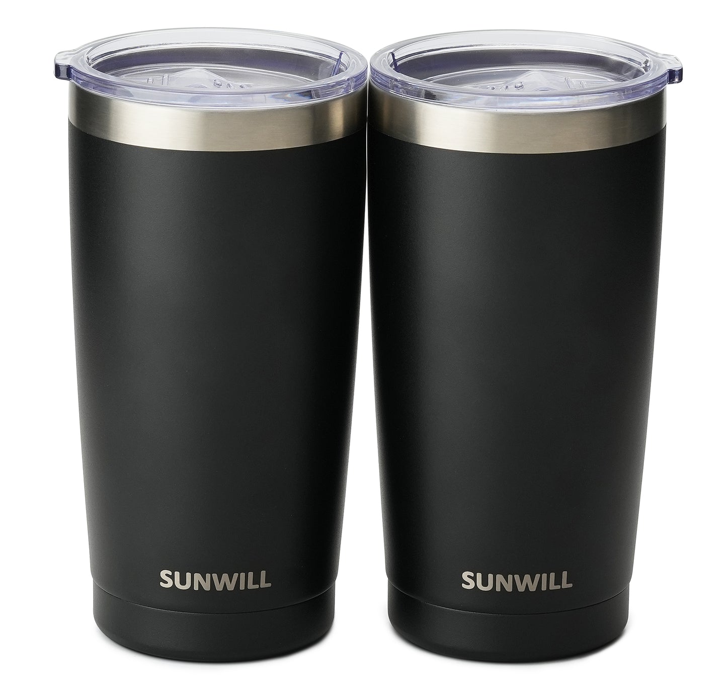 20oz Travel Tumbler With Sliding Lid - Powder Coated Black