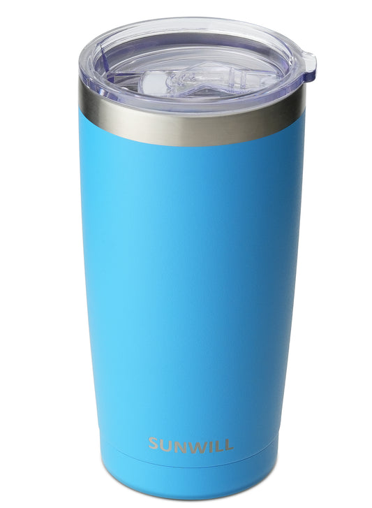 20oz Travel Tumbler With Sliding Lid - Powder Coated Royal Blue