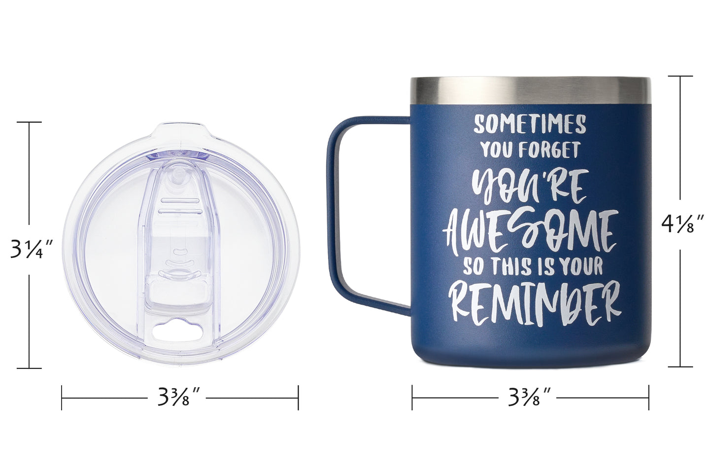 Sometimes You forget You're Awesome -14oz Navy Mug