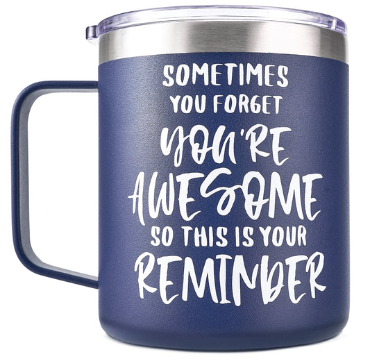 Sometimes You forget You're Awesome -14oz Navy Mug