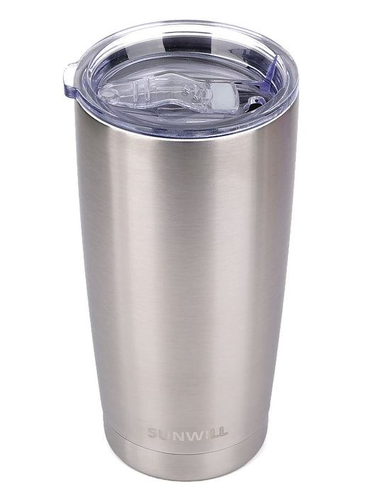 20oz Travel Tumbler With Sliding Lid - Silver