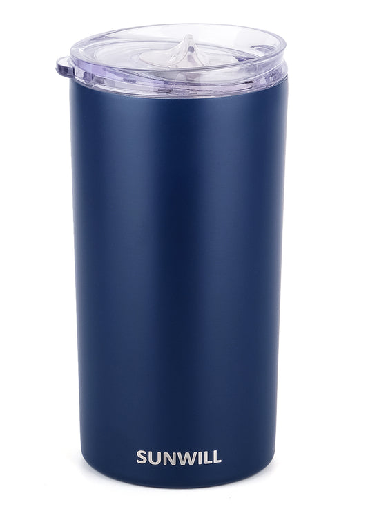 12oz Skinny Tumbler With Sliding Lid - Navy Blue