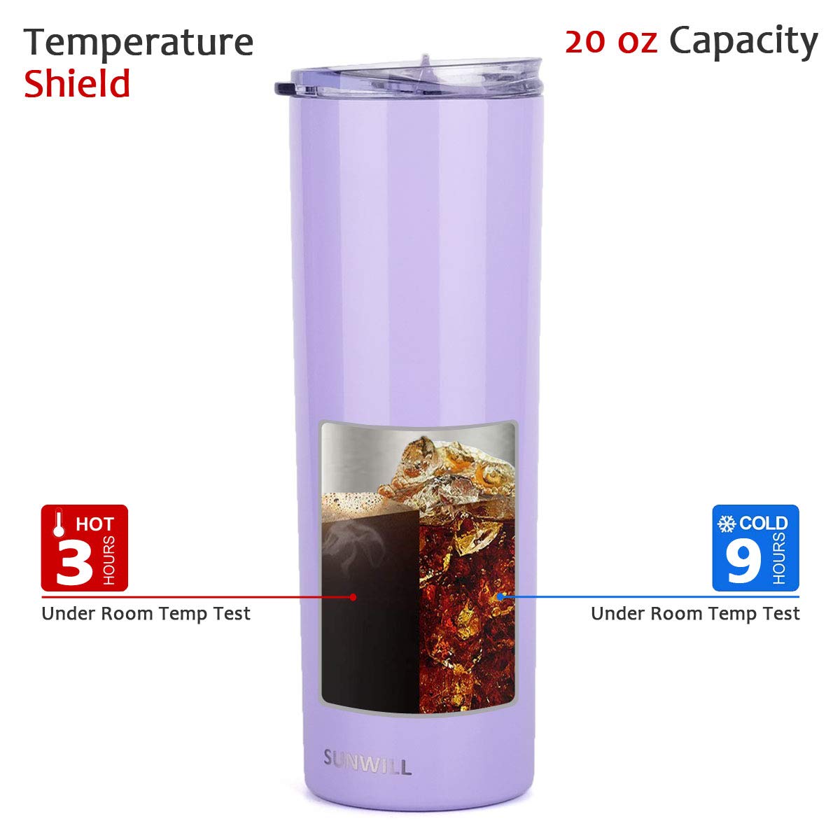 20oz Skinny Tumbler With Straw and Lid - Lavender