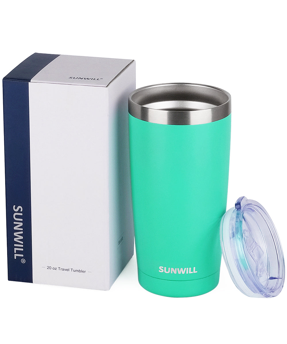20oz Travel Tumbler With Sliding Lid - Teal Powder Coated