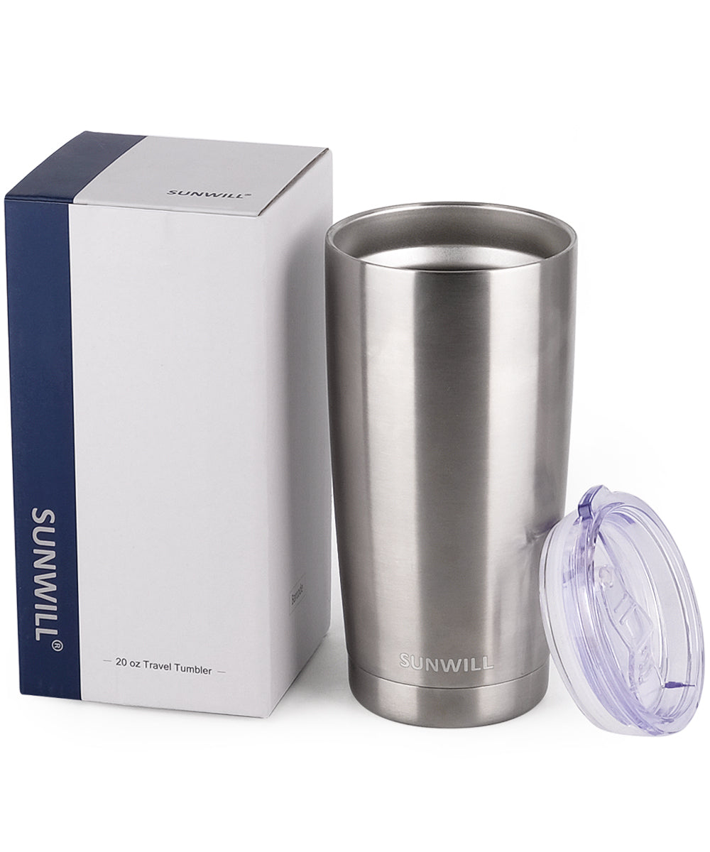 20oz Travel Tumbler With Sliding Lid - Silver