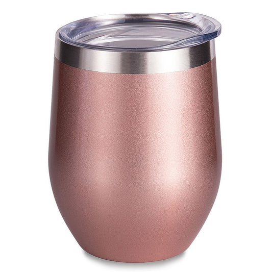 12oz Wine Tumbler With Lid - Rose Gold