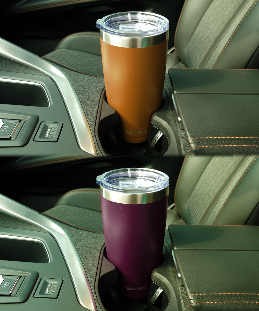 20oz Travel Tumbler With Sliding Lid - Powder Coated Plum