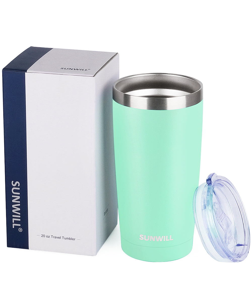 20oz Travel Tumbler With Sliding Lid - Powder Coated Mint
