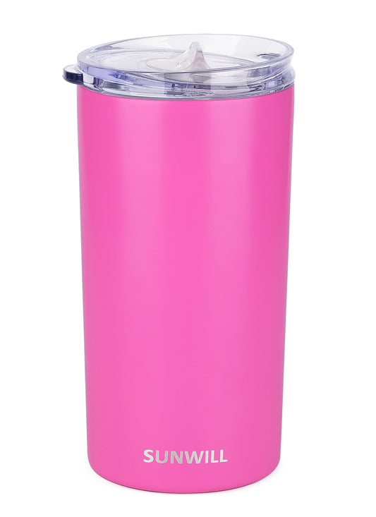 12oz Skinny Tumbler With Sliding Lid - Hot Pink