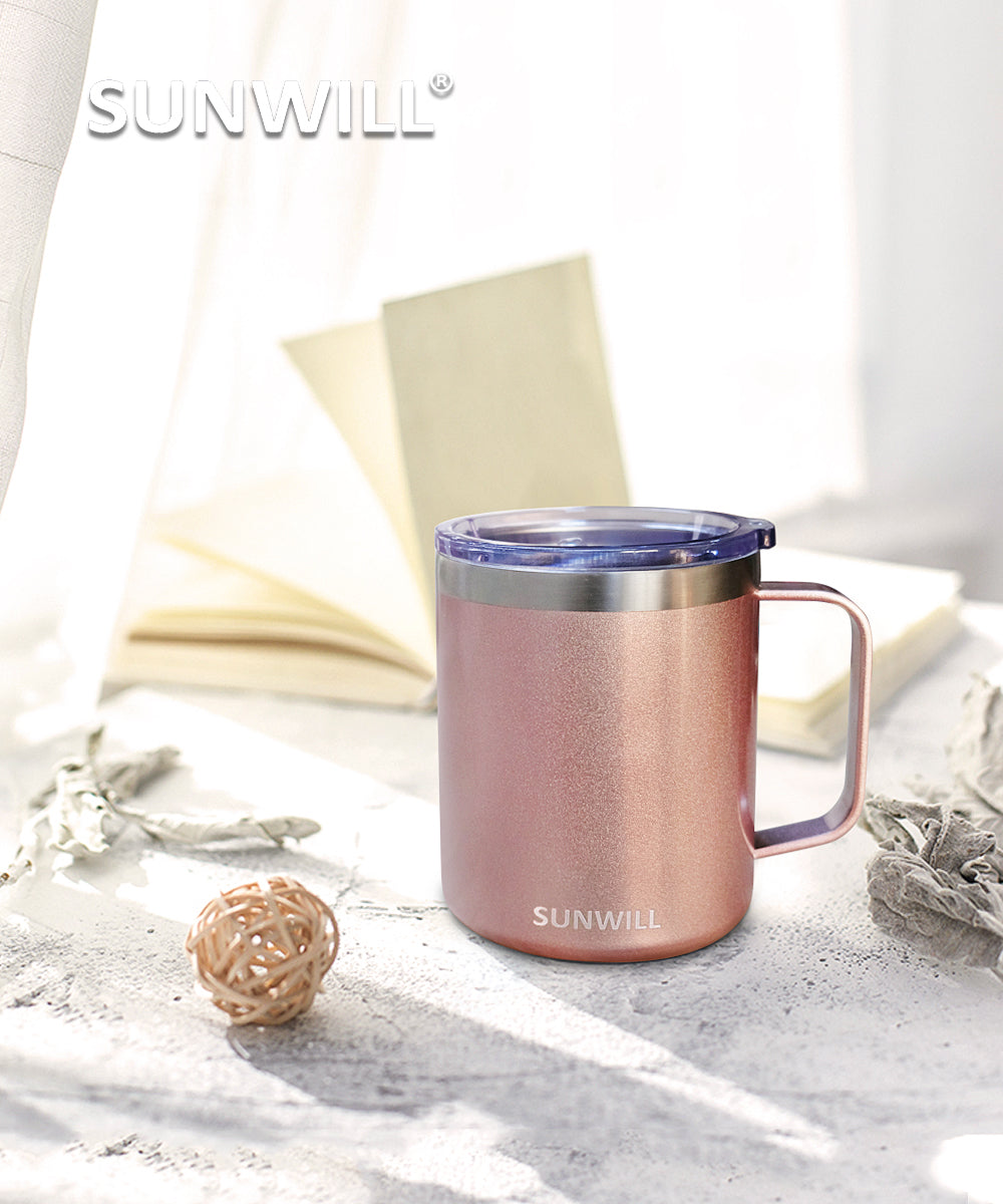 14oz Coffee Mug With Sliding Lid - Rose Gold