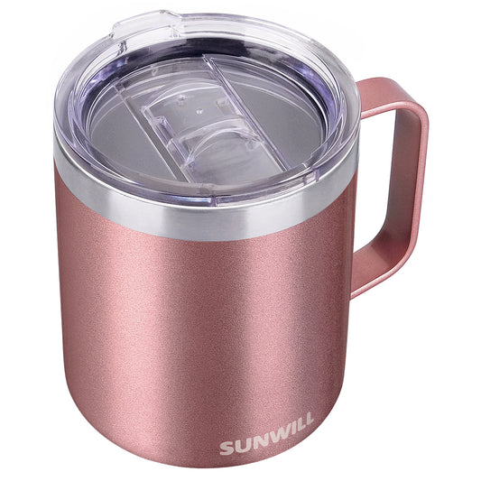 14oz Coffee Mug With Sliding Lid - Rose Gold