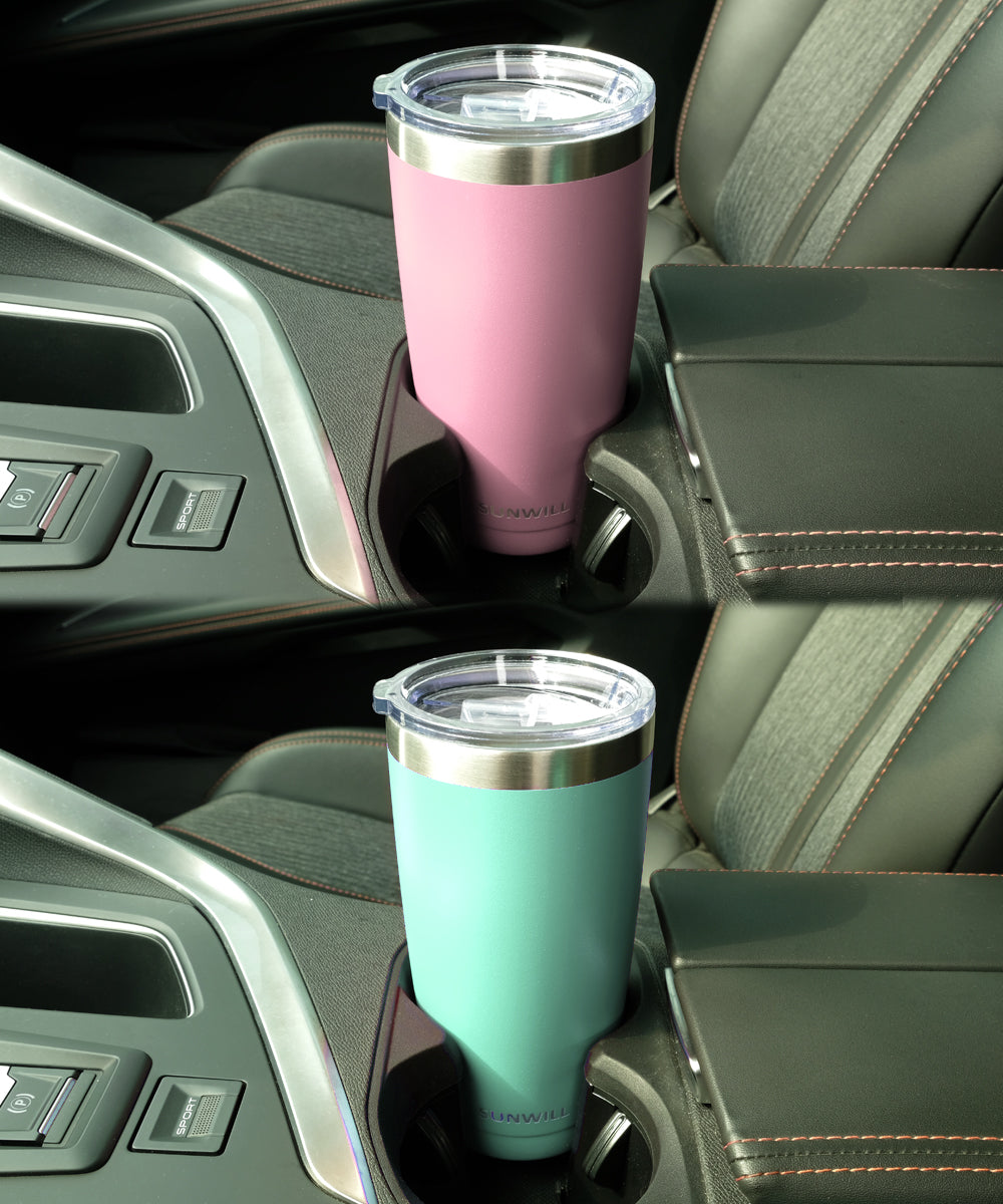 20oz Travel Tumbler With Sliding Lid - Powder Coated Sakura & Mint