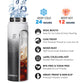 22oz Insulated Water Bottle with Straw - Powder Coated Gradiant Black White