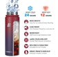 22oz Insulated Water Bottle with Straw - Powder Coated Berry Fruit