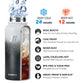 32oz Insulated Water Bottle with Straw - Powder Coated Gradiant Black White