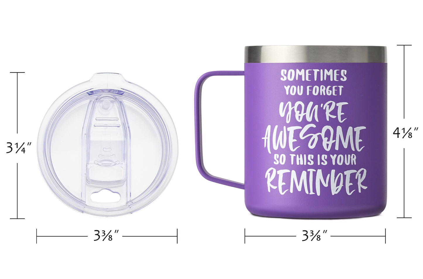Sometimes You forget You're Awesome -14oz Purple Mug
