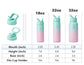 18oz Insulated Water Bottle with Straw - Powder Coated Gradiant Mint Sakura