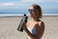 32oz Insulated Water Bottle with Straw - Powder Coated Black