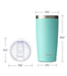 20oz Travel Tumbler With Sliding Lid - Teal Powder Coated