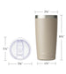 20oz Travel Tumbler With Sliding Lid - Powder Coated Taupe
