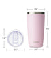20oz Travel Tumbler With Sliding Lid - Powder Coated Sakura