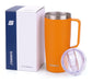 24oz Coffee Travel Mug With Sliding Lid - Powder Coated Orange