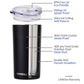 12oz Skinny Tumbler With Sliding Lid - Black