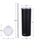 20oz Skinny Tumbler With Straw and Lid - Black