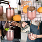 12oz Wine Tumbler With Lid - Rose Gold