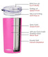 12oz Skinny Tumbler With Sliding Lid - Hot Pink