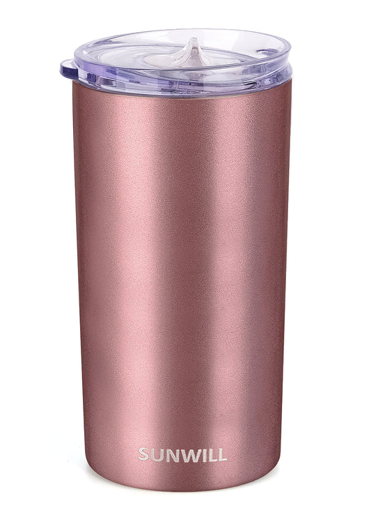 12oz Skinny Tumbler With Sliding Lid - Rose Gold