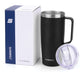 24oz Coffee Travel Mug With Sliding Lid - Powder Coated Black