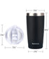 20oz Travel Tumbler With Sliding Lid - Powder Coated Black