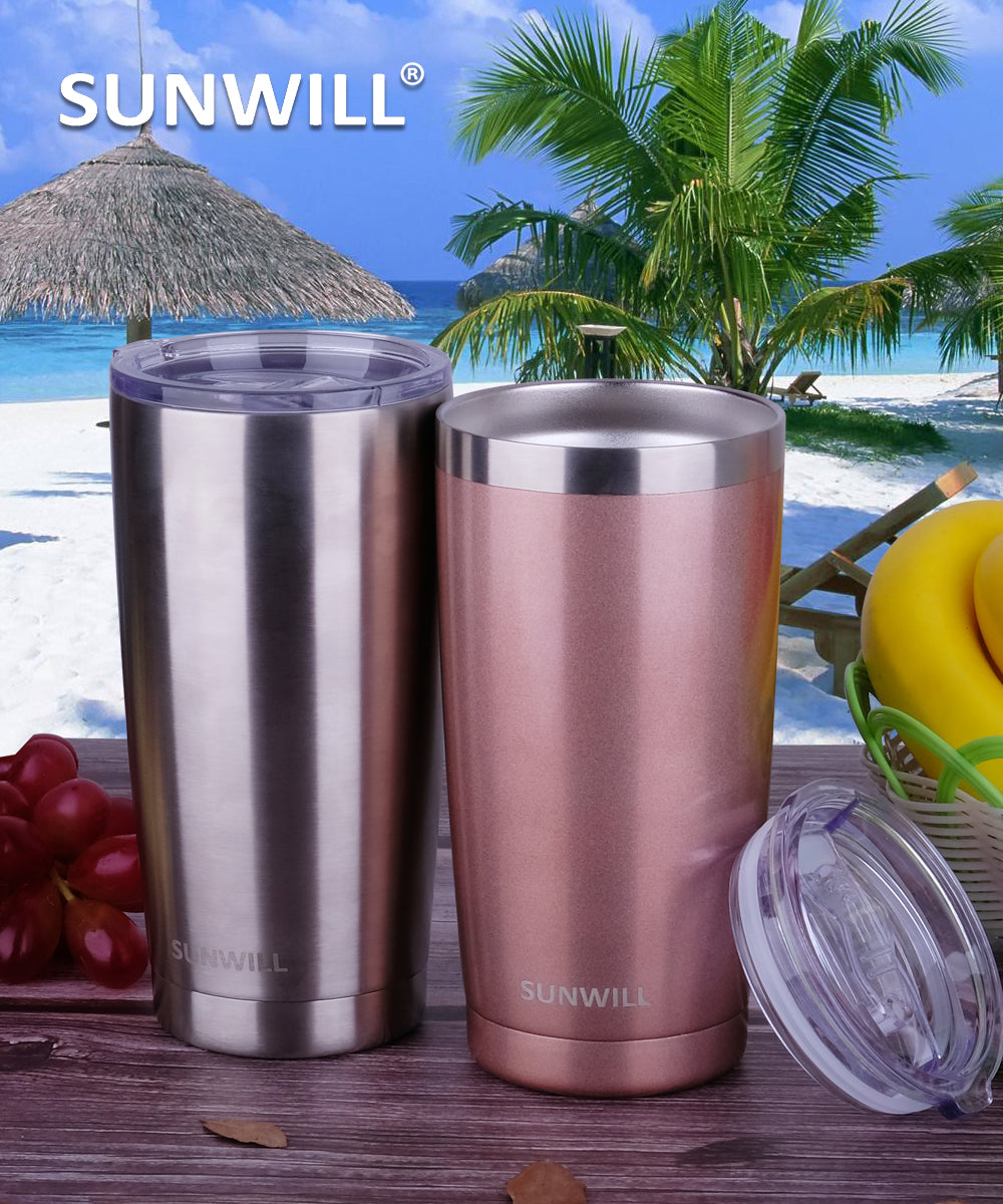 20oz Travel Tumbler With Sliding Lid - Silver