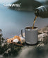 14oz Coffee Mug With Sliding Lid - Cool Grey & Rose Gold