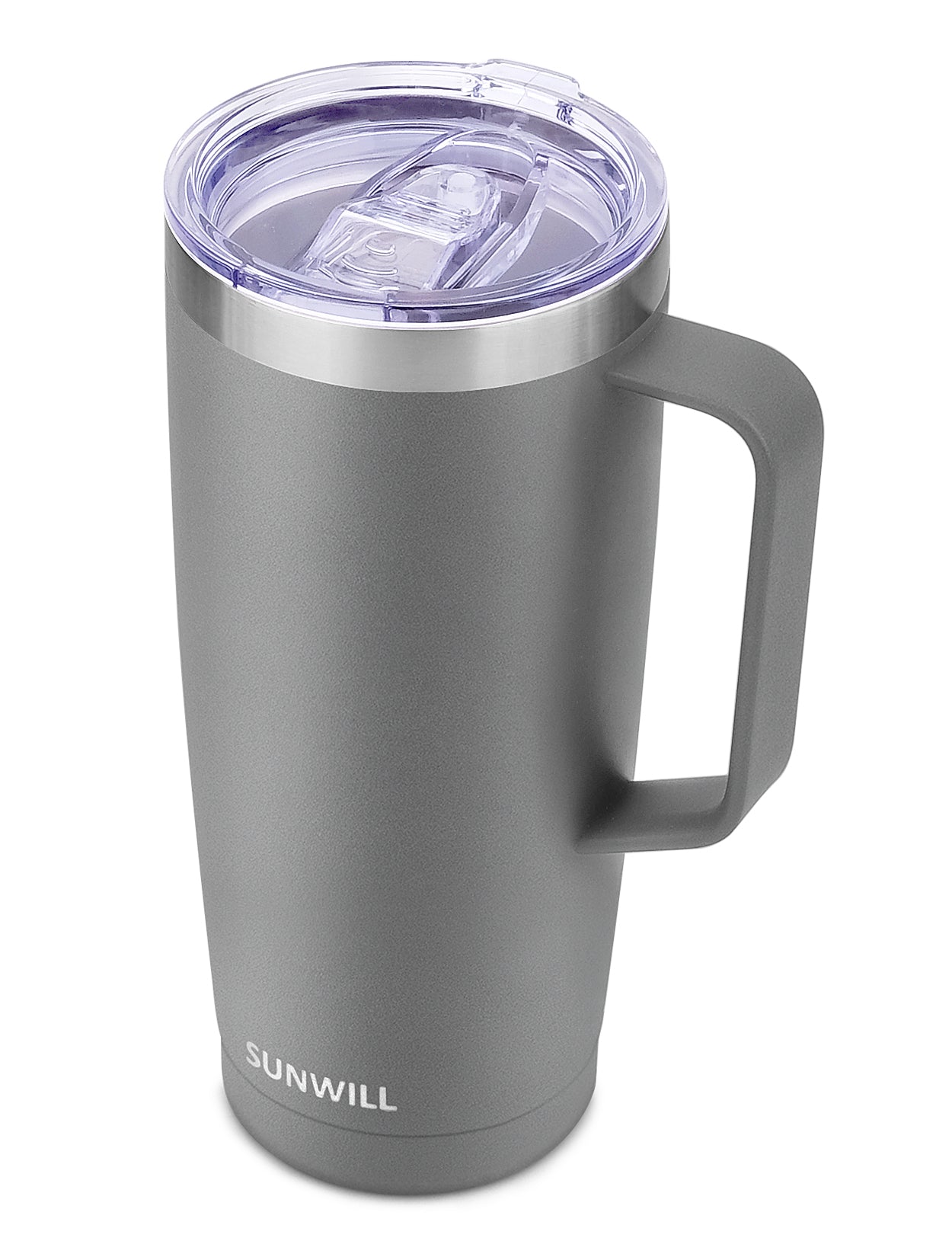24oz Coffee Travel Mug With Sliding Lid - Powder Coated Cool Grey