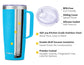 24oz Coffee Travel Mug With Sliding Lid - Powder Coated Royal Blue
