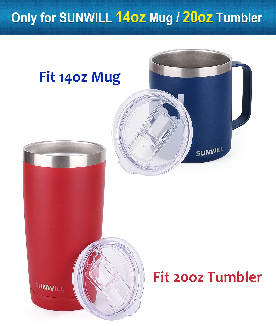 Tumbler Lids - & Replacement Lids For Coffee Mugs, Car Tumblers