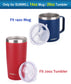 Spill and Splash Resistant Sliding Lid for 14oz Mugs and 20oz Tumblers