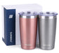 20oz Travel Tumbler With Sliding Lid - Rose Gold & Cool Grey