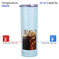 20oz Skinny Tumbler With Straw and Lid - Pearl Blue